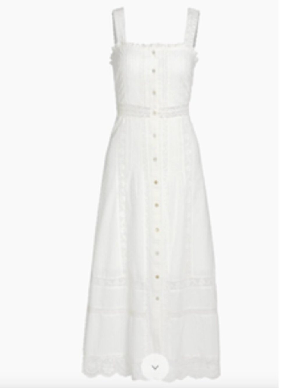 LoveShhackFancy Judalon Swiss Dot Lace Midi Dress White 0 $395 NWT - Picture 8 of 8